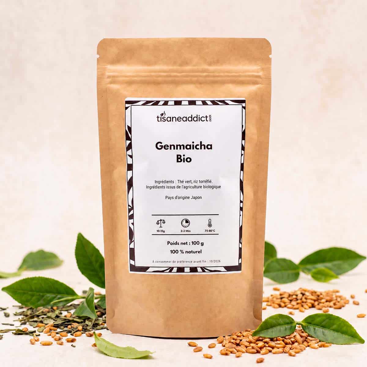 Genmaicha Bio, thé vert japonais au riz torréfié